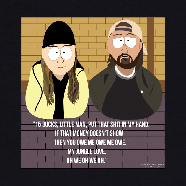 Jay and Silent Bob SouthPark Cartoon Mash-Up by ACGraphics